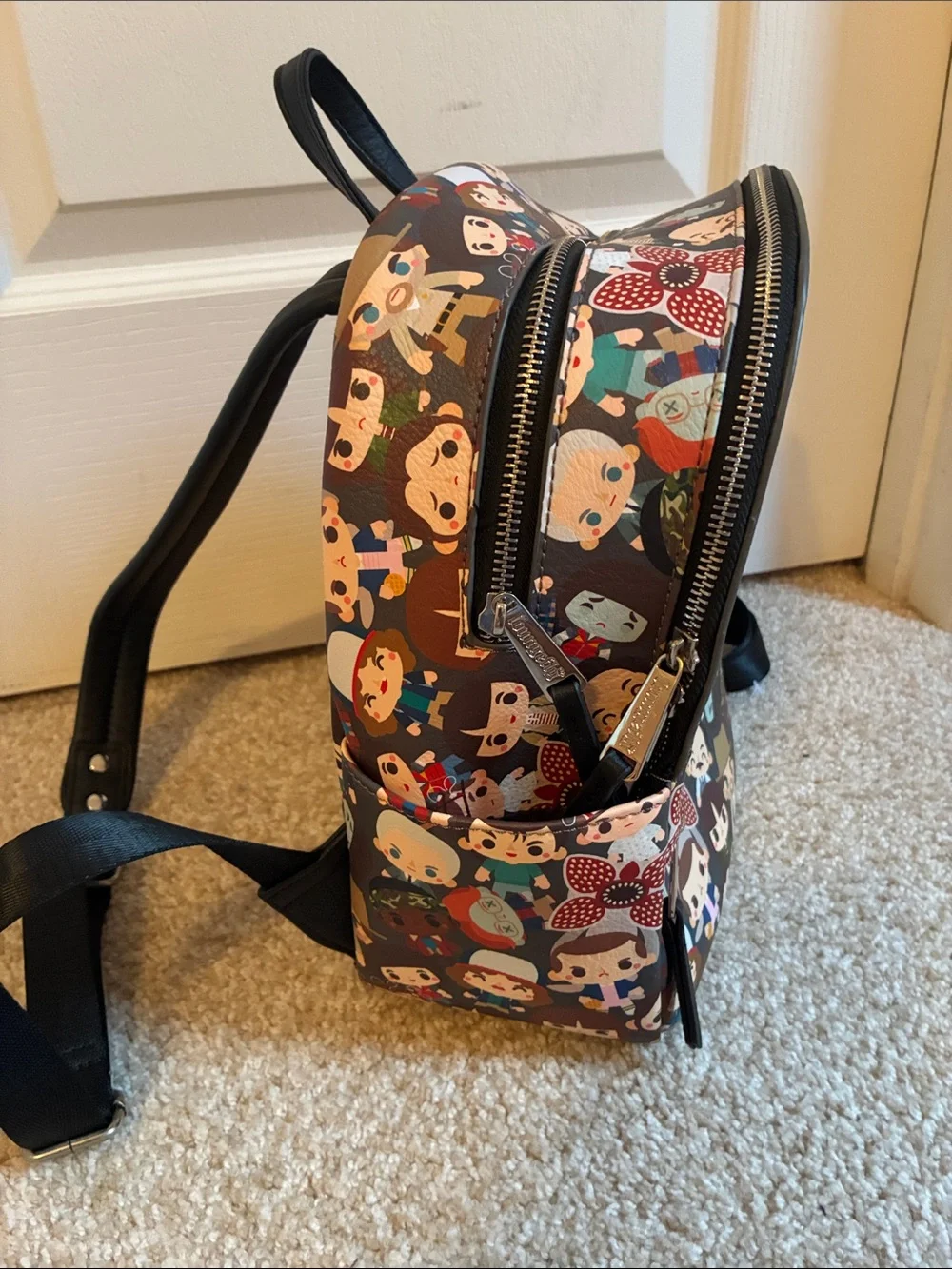 Loungefly Stranger Things Chibi Print Mini Backpack